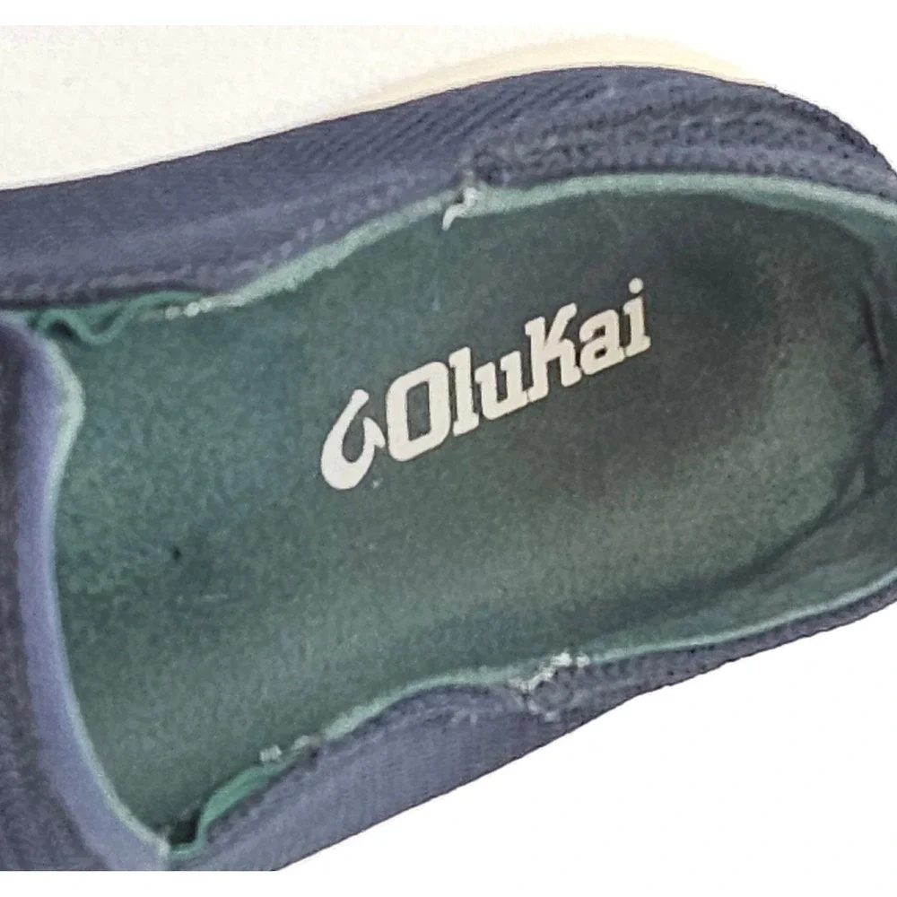 OluKai Nohea Mesh Mens 9 Dark Blue Slip On‎ Shoes 10188-DGDG Casual